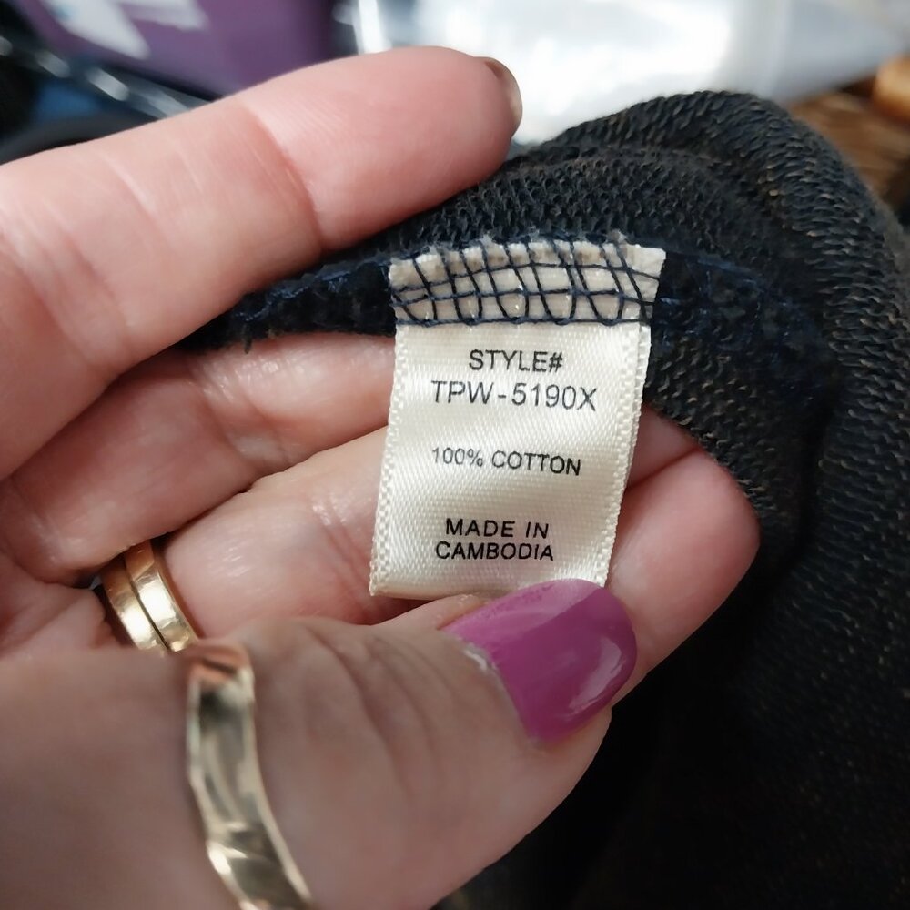 3540 Size 2X Zenana Mineral Washed Upcycled Pull On Pants with Raw Hem,NWT. - Picture 8 of 8